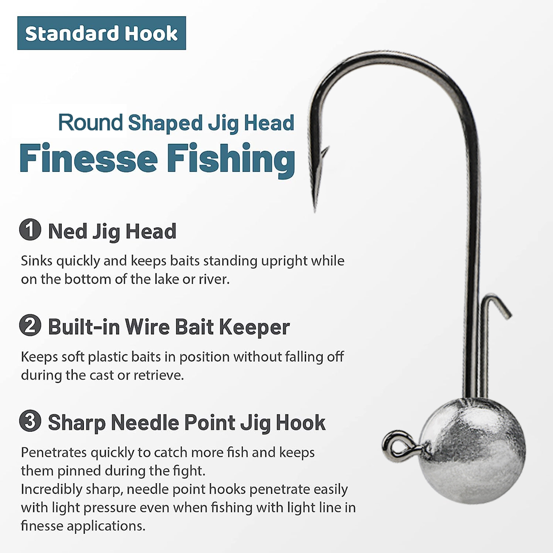 FishTrip 1~10pcs Ned Jig Heads - огляд і ціна Fishing Hook Weedless