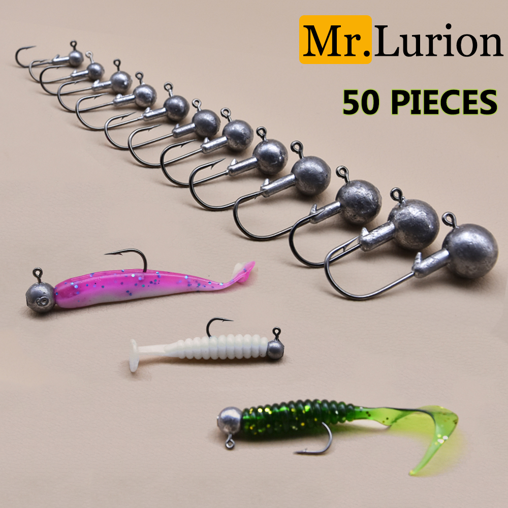 MrLurion 50pcs 1g-28g jig head - огляд і ціна Fishing Hook Weedless