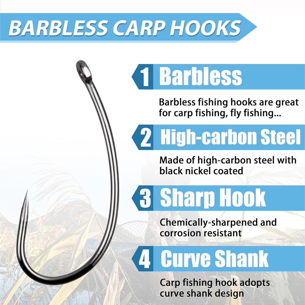 180PCS Barbless Fishing Hooks  - огляд і ціна Fishing Hook Barbless