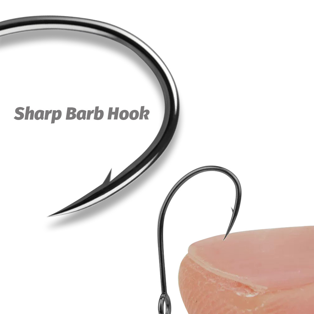 20PCS Big Ring Single Hooks 2# - огляд і ціна Fishing Hook Circle