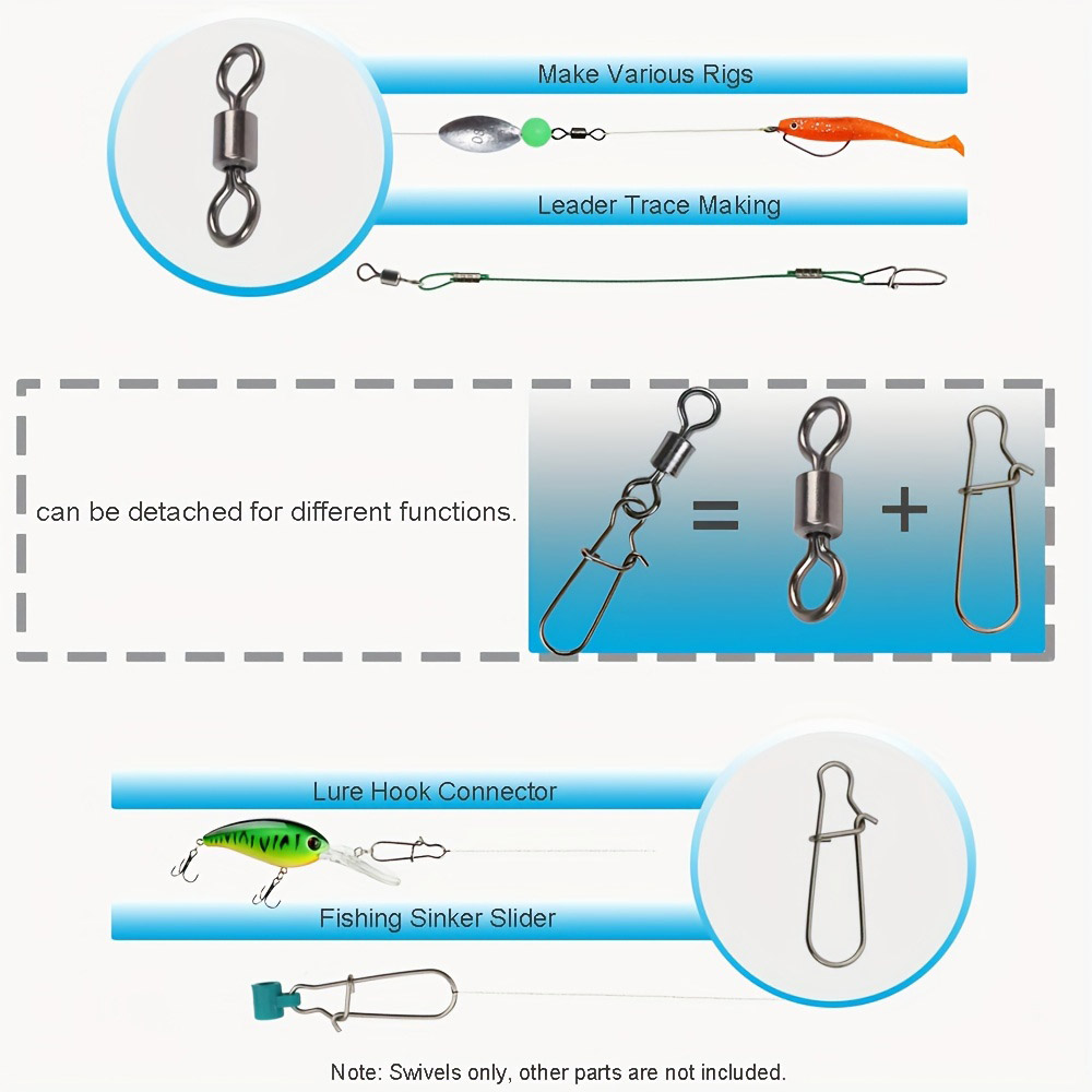 95/210 PCS Set Fishing Connect - огляд і ціна Fishing Hook Stainless Steel