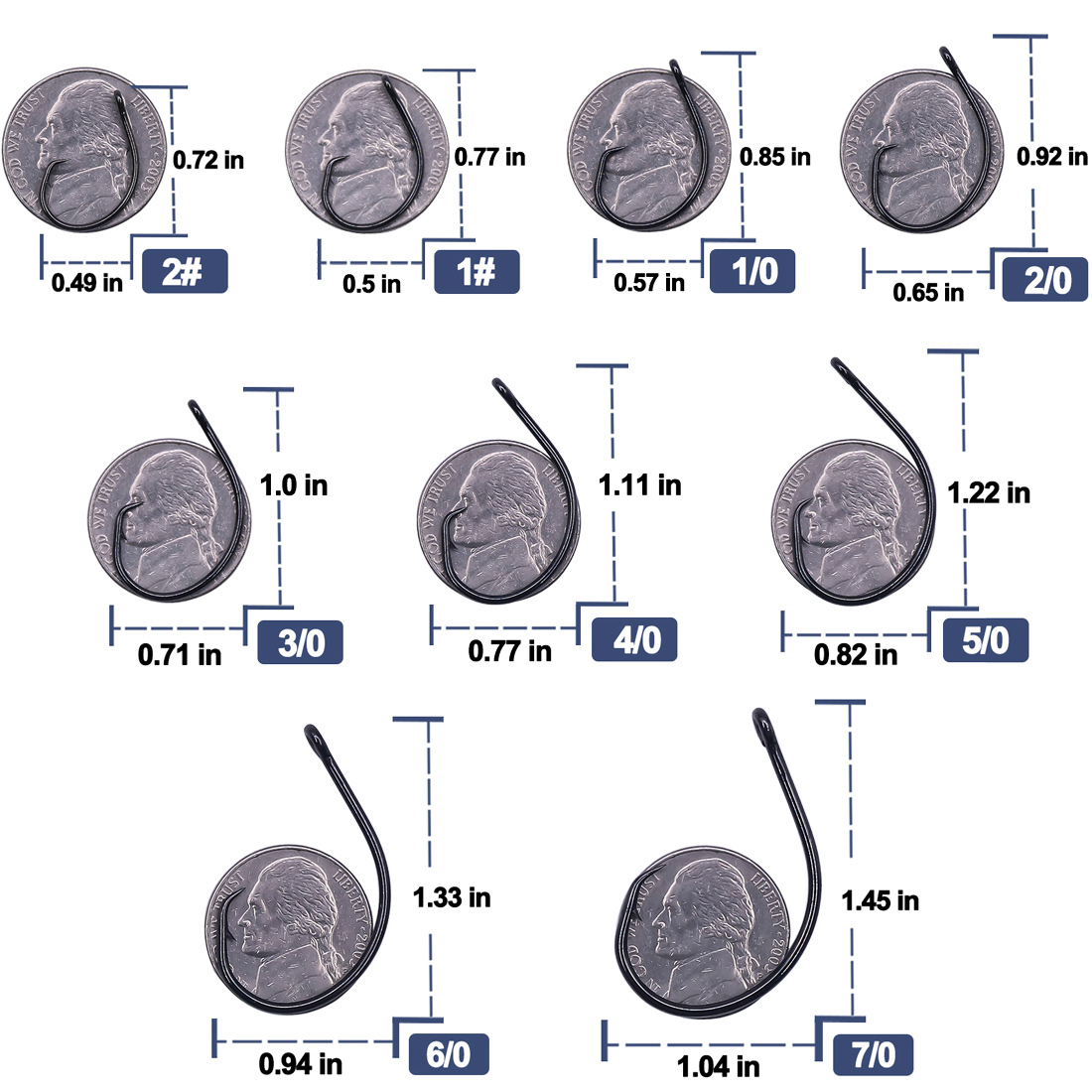 9KM 25-50Pcs Inline Wide Gap C - огляд і ціна Fishing Hook Circle