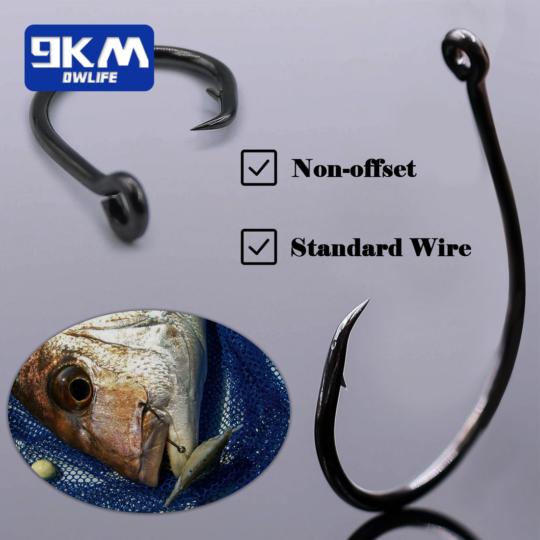 9KM 25-50Pcs Inline Wide Gap C - огляд і ціна Fishing Hook Circle