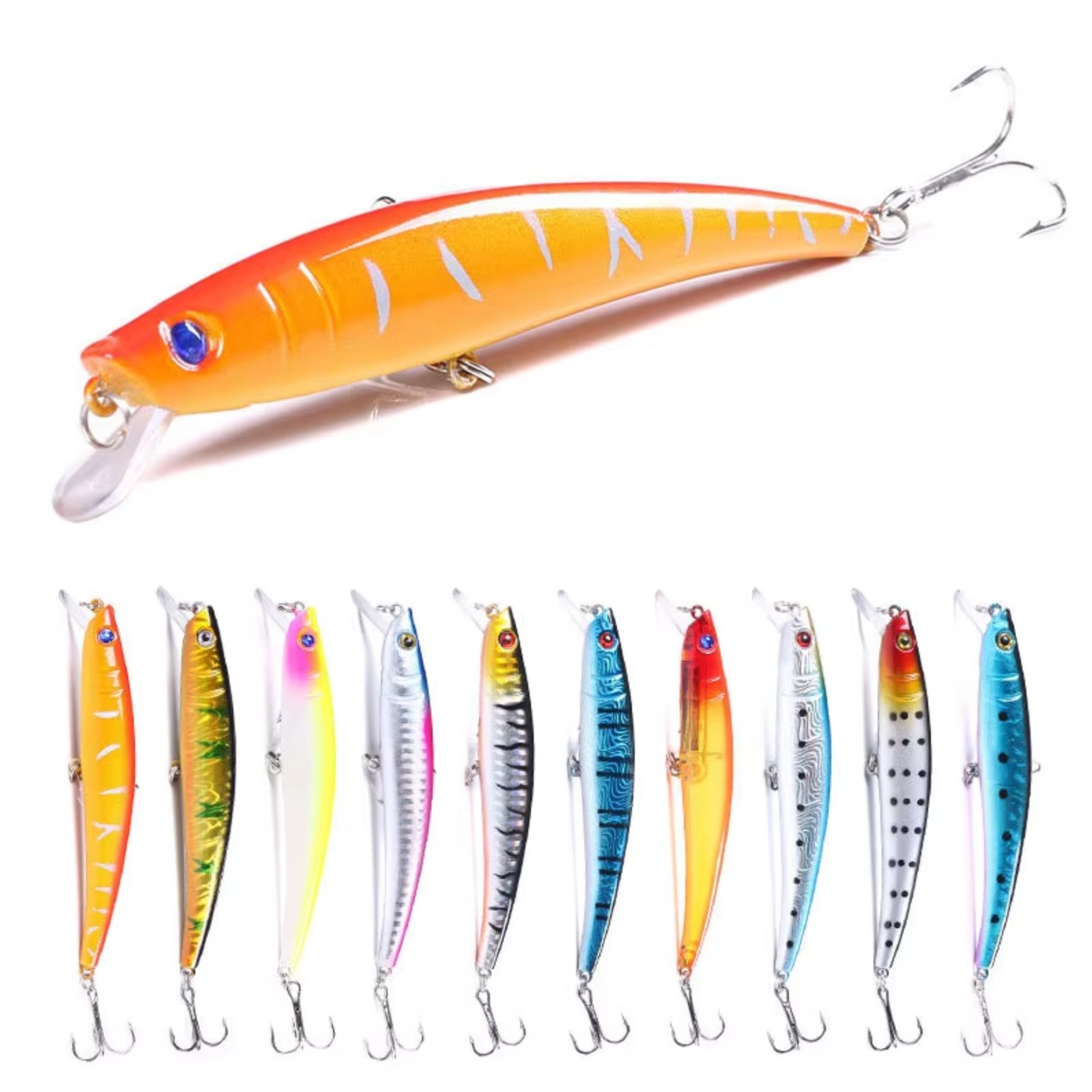 Minnow Fishing Lure 110mm 13g  - огляд і ціна Fishing Hook Treble