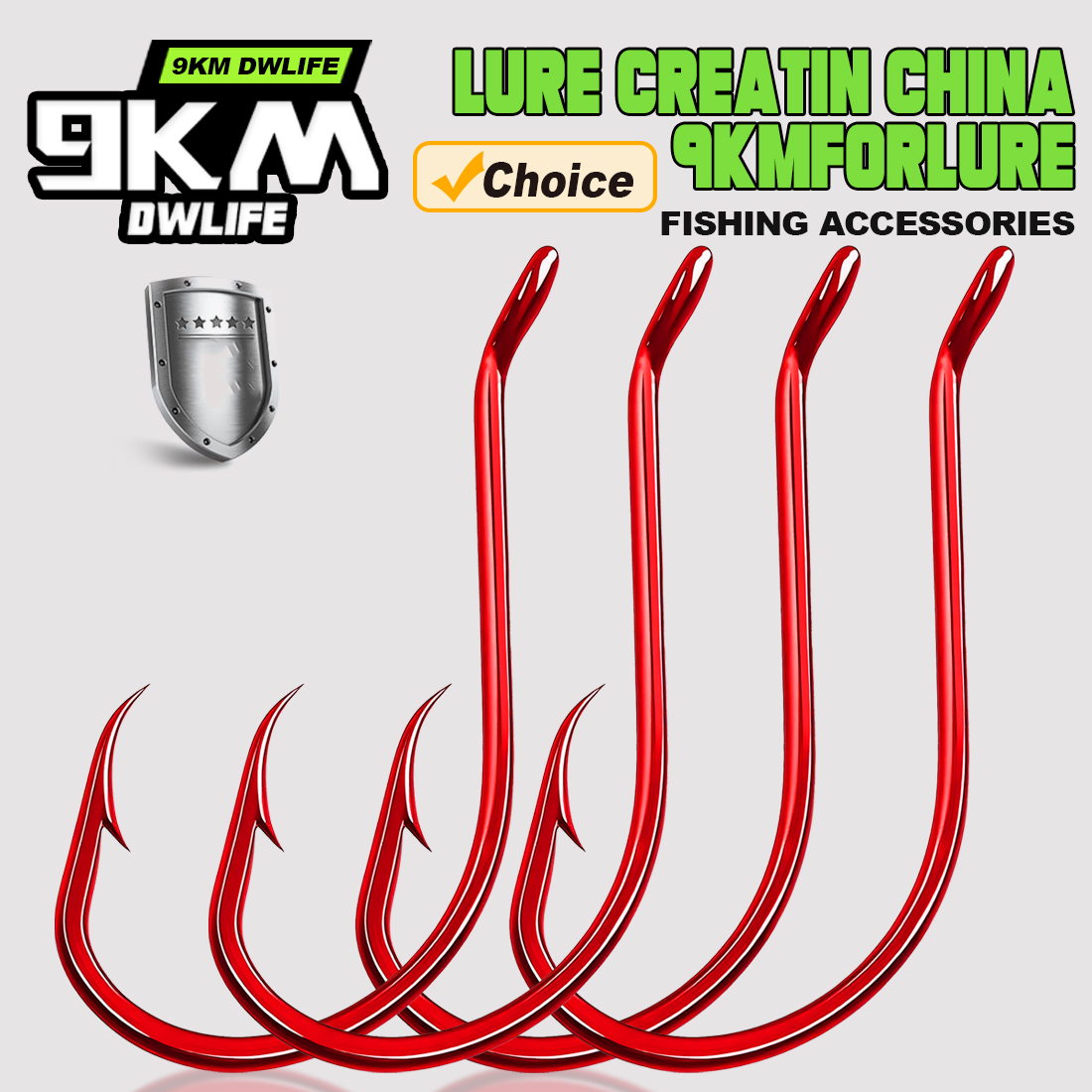 9KM 100Pcs Octopus Hook Red Ex - огляд і ціна Fishing Hook Circle