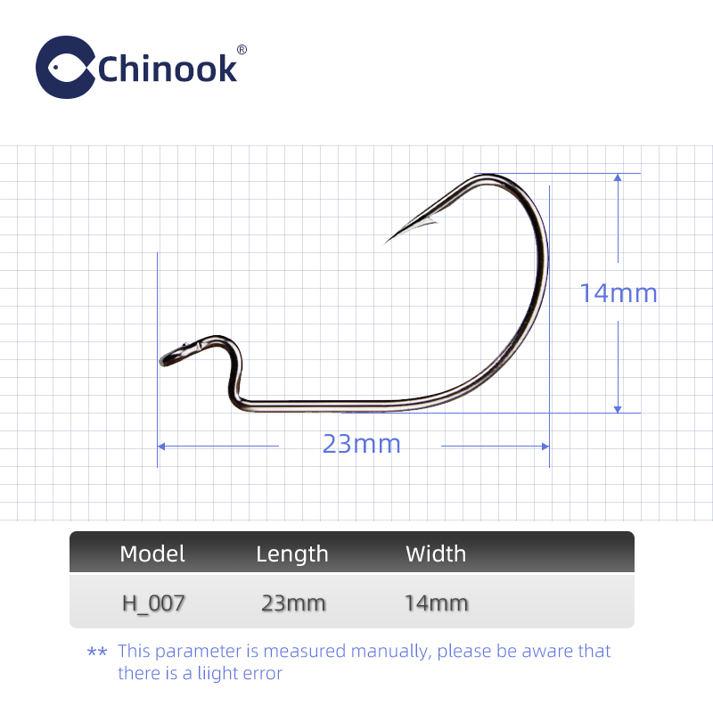 Chinook 20pcs Wide worm Texan  - огляд і ціна Fishing Hook Offset