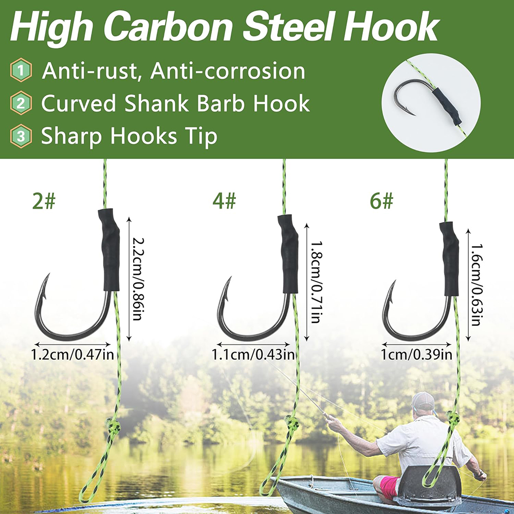 12Pcs Carp fishing hair rigs P - огляд і ціна Fishing Hook Assortment