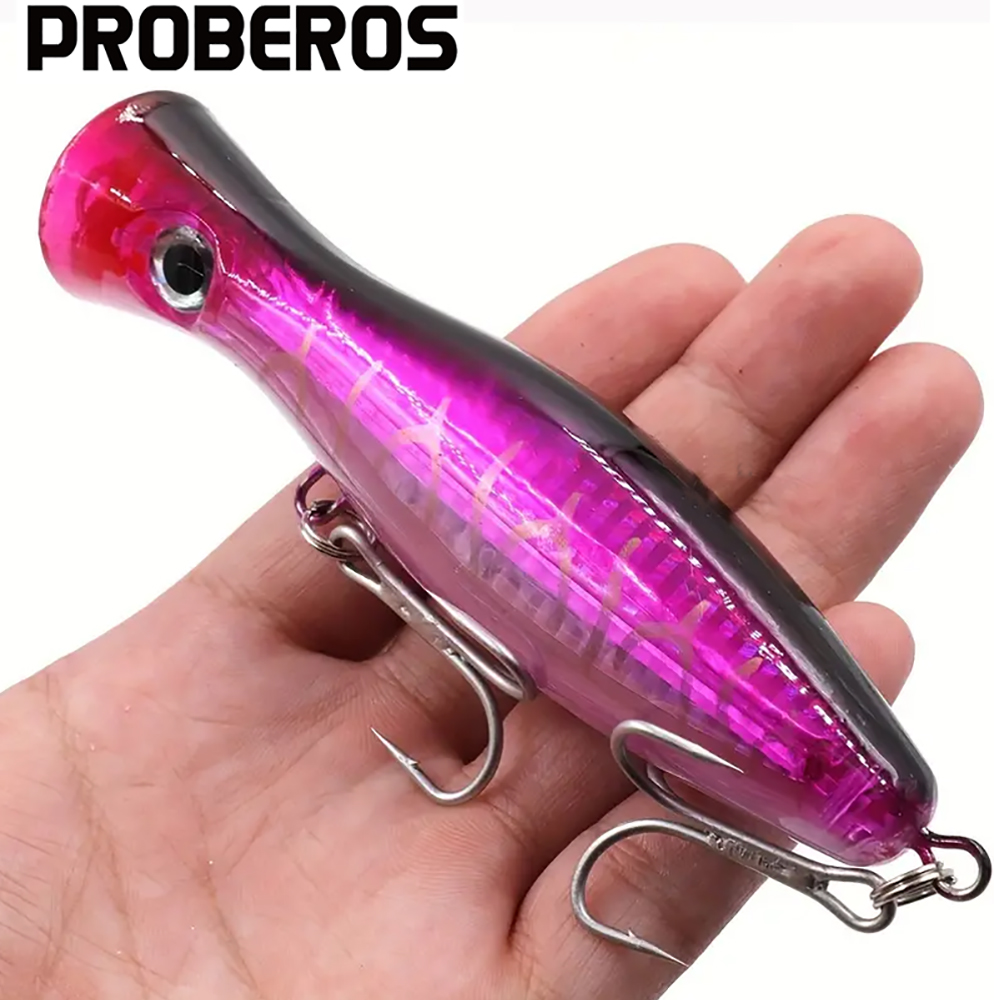 PROBEROS 1pc 13cm 43g Popper F - огляд і ціна Fishing Hook Treble