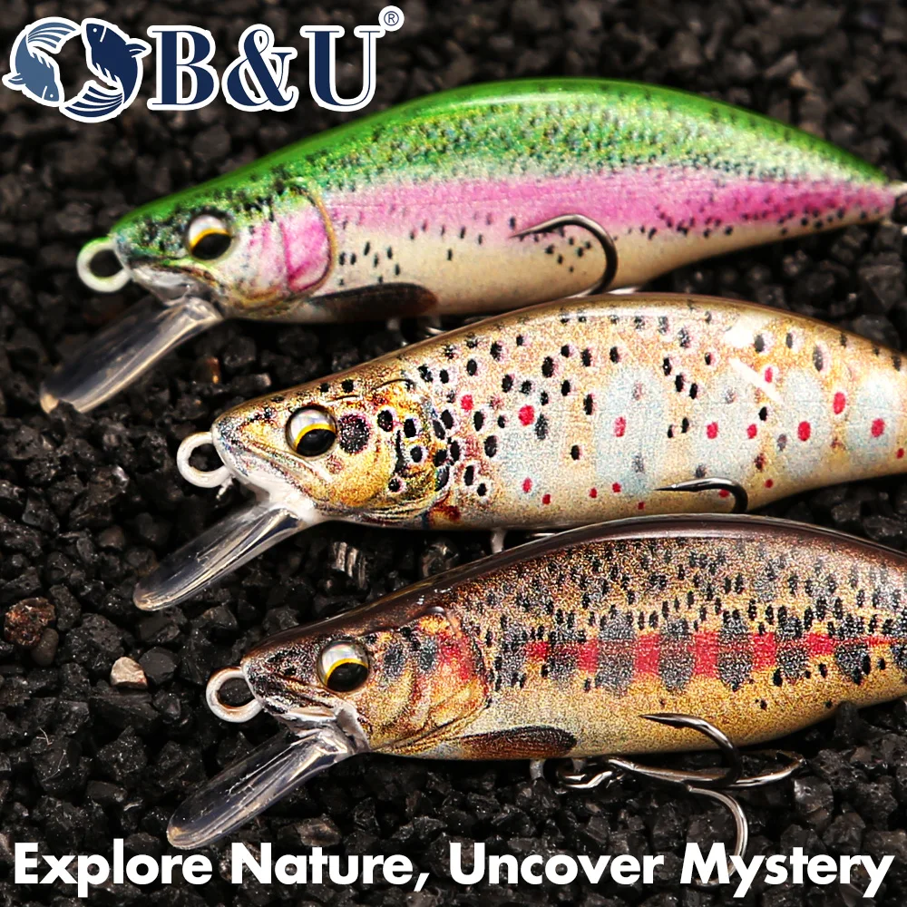 B&U Trout Pattern Hard Bait Si - огляд і ціна Fishing Hook Treble