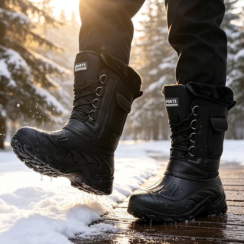 Men Winter Snow Boots Outdoor  - огляд і ціна Fishing Hook