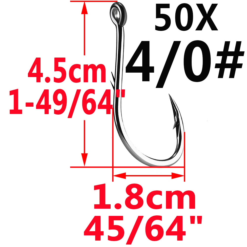 50pcs Iseama Circle Carp Eyed  - огляд і ціна Fishing Hook Circle