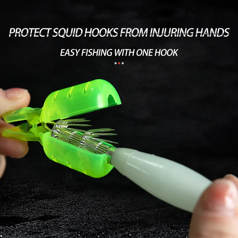 10Pcs/Lot Squid Jig Hook Cover - огляд і ціна Fishing Hook Jig