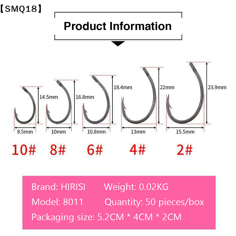 Hirisi 50pcs Boxed  Hooks Barb - огляд і ціна Fishing Hook Box