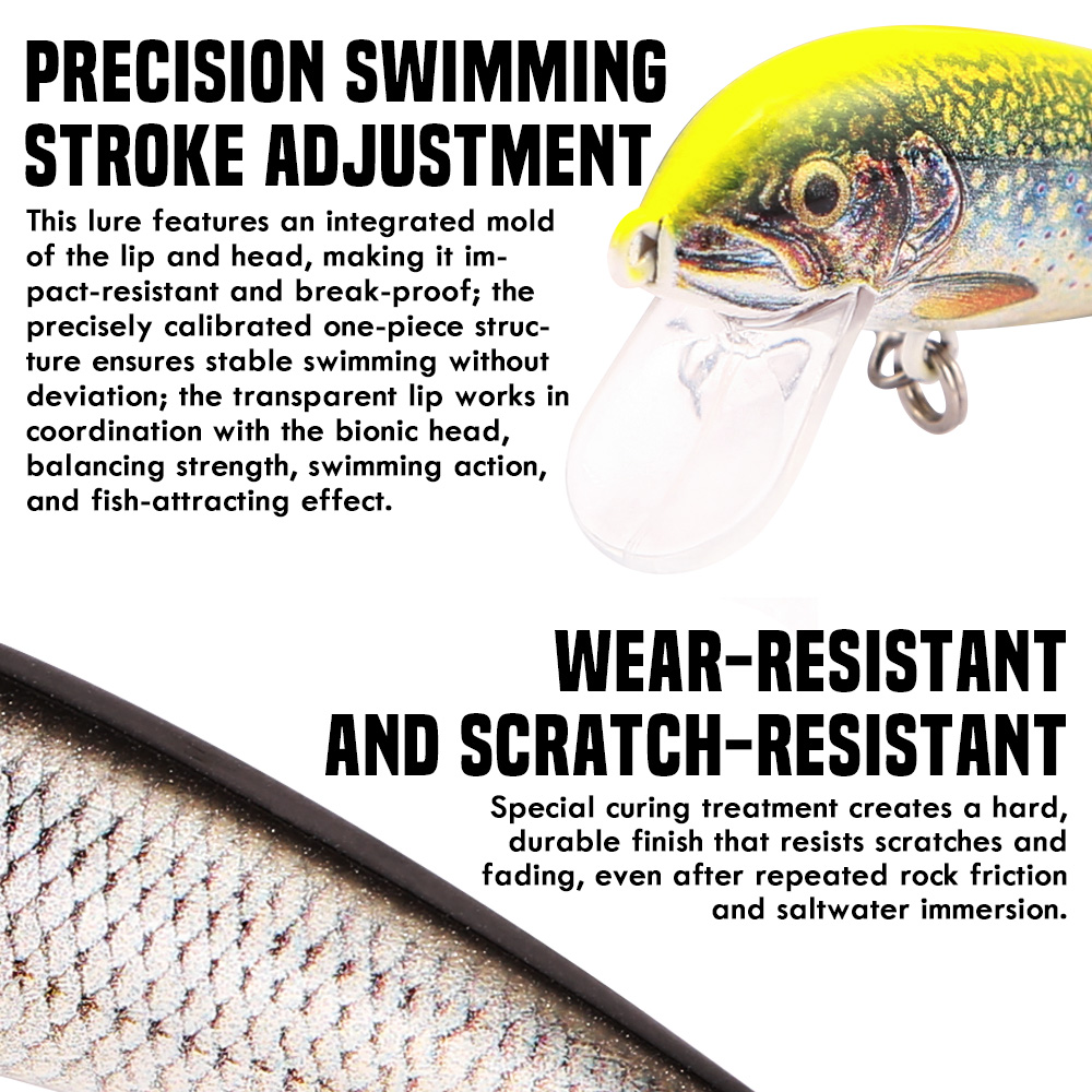 B&U Sinking Minnow Fishing Lur - огляд і ціна Fishing Hook Treble
