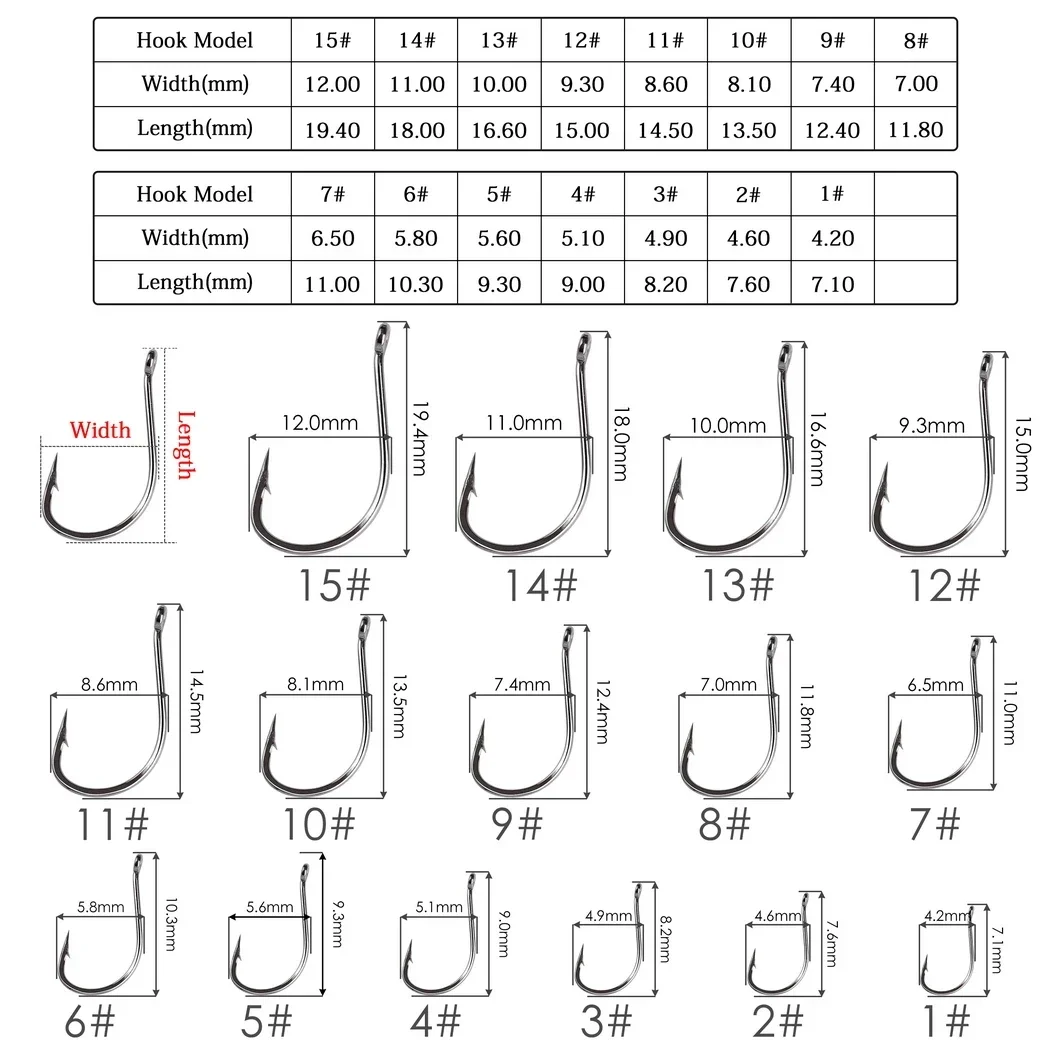 100pcs/ Box Japan Izu Fish Hoo - огляд і ціна Fishing Hook Circle