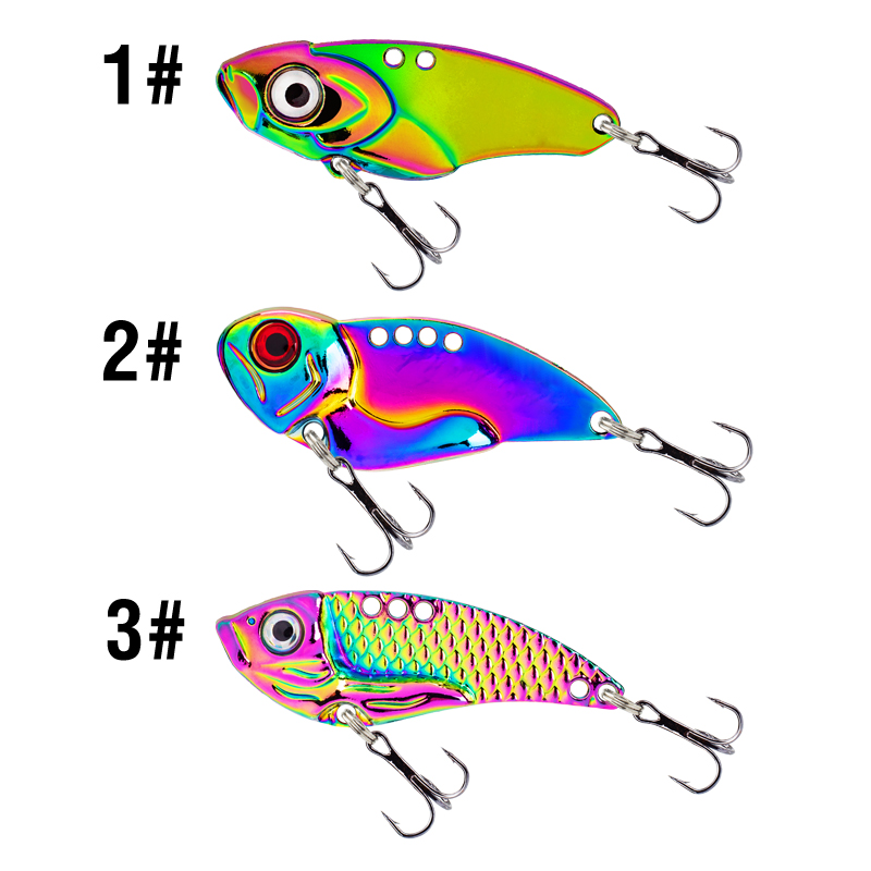 3PCS Metal Colorful VIB Lure 5 - огляд і ціна Fishing Hook Treble