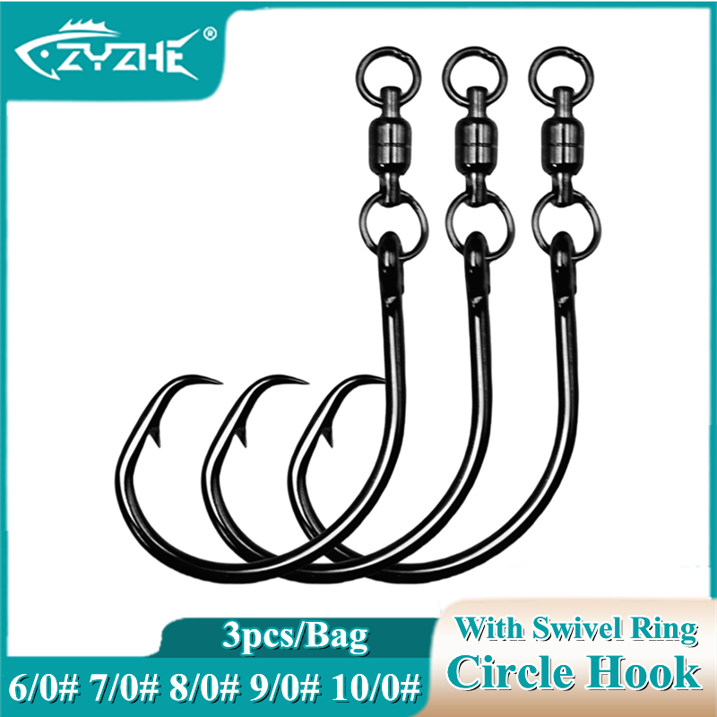 ZYZHE 3/6/9pcs Circle Hooks Wi - огляд і ціна Fishing Hook Circle