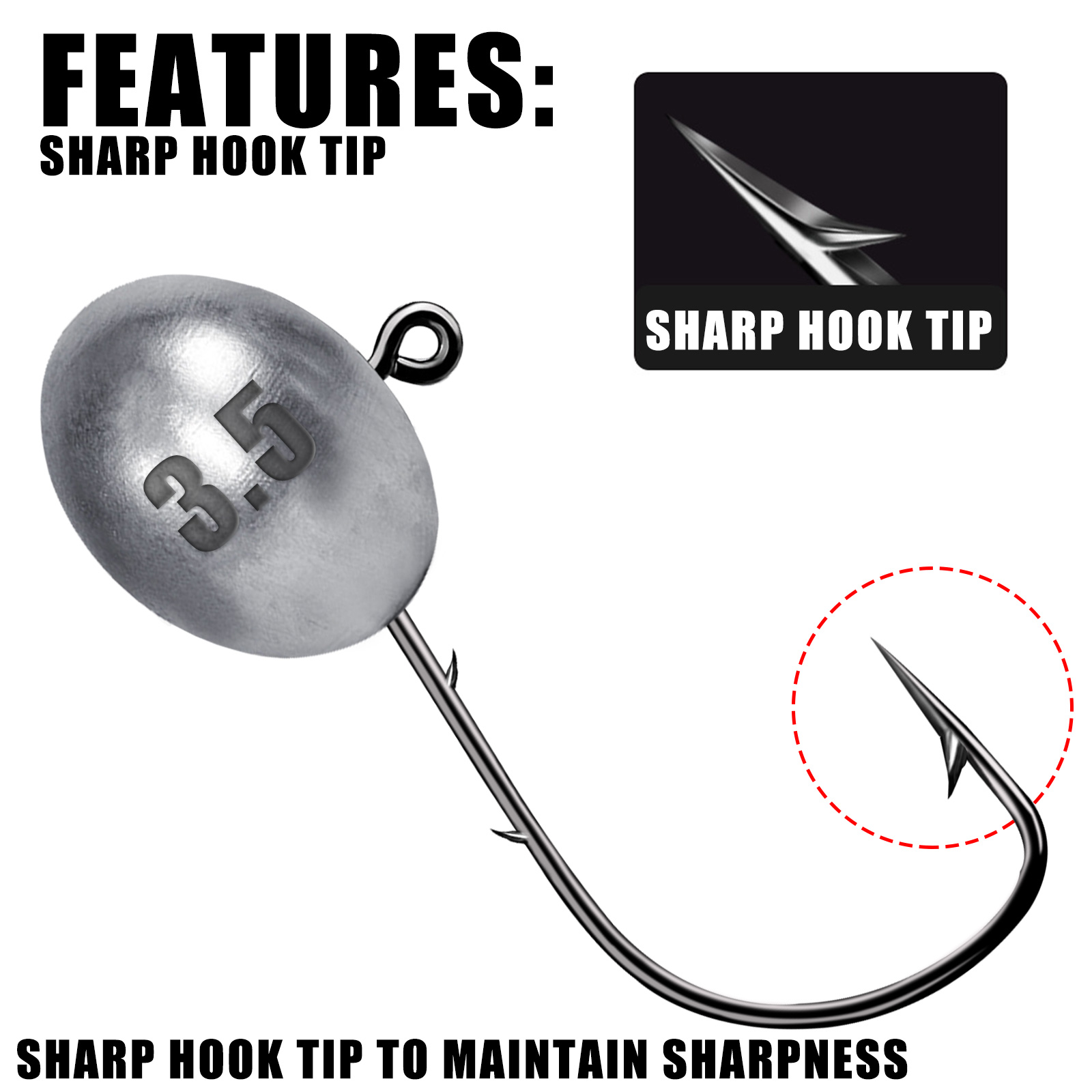 Jig Head Hook 1X Rockfish Ajin - огляд і ціна Fishing Hook Offset