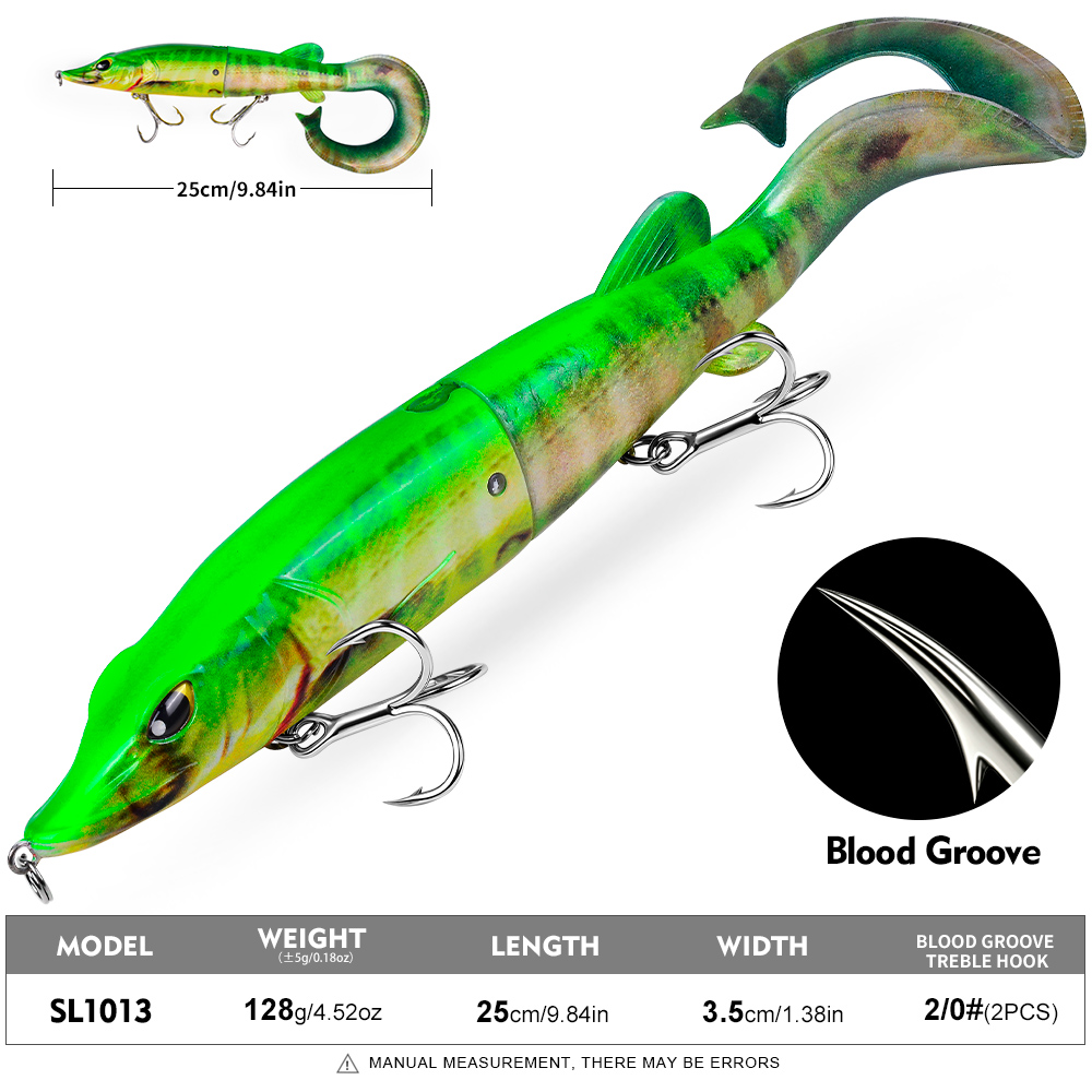 PROBEROS 1PC 2-Segment Jointed - огляд і ціна Fishing Hook Treble