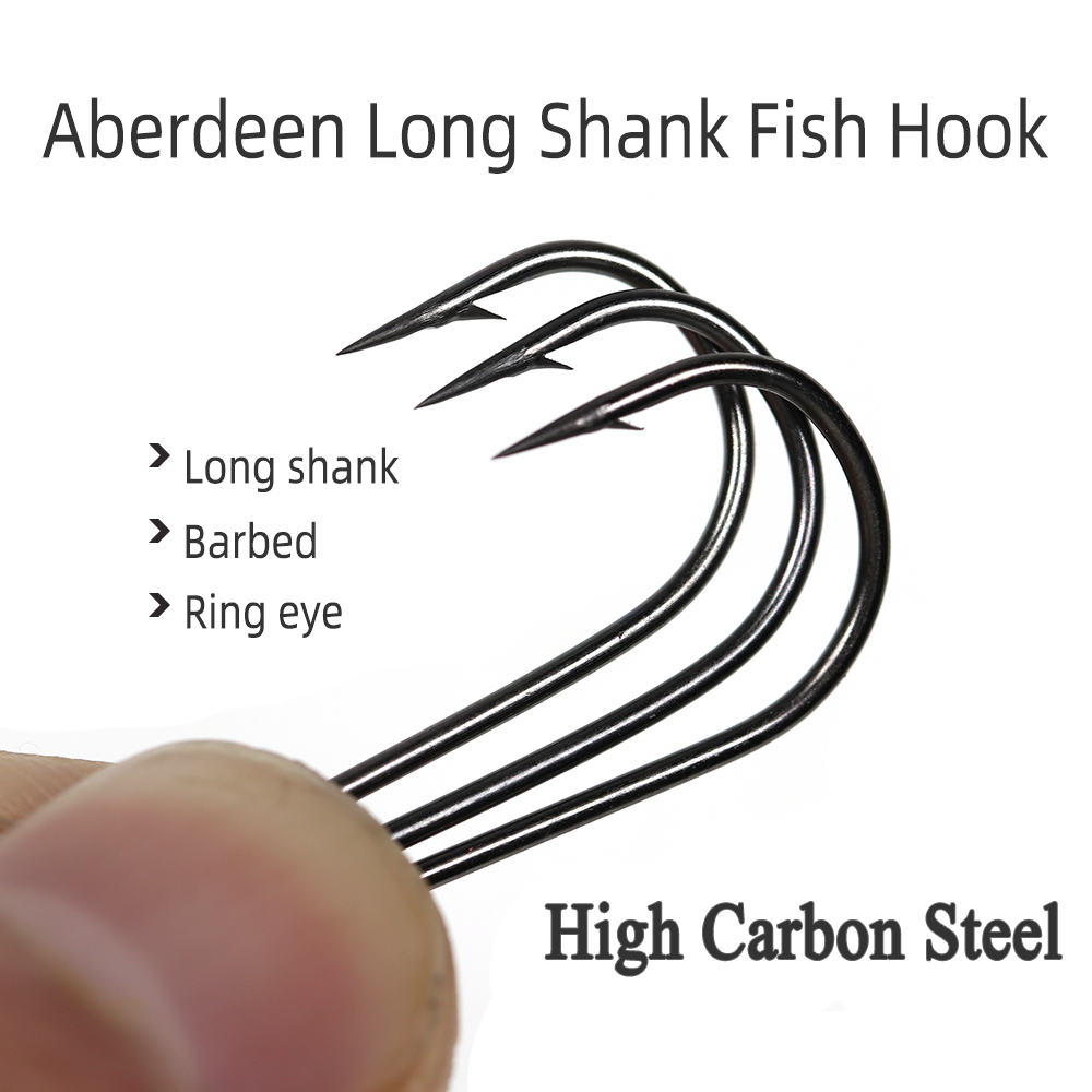 ICERIO 100PCS 16# - 3/0 Long S - огляд і ціна Fishing Hook Barbless