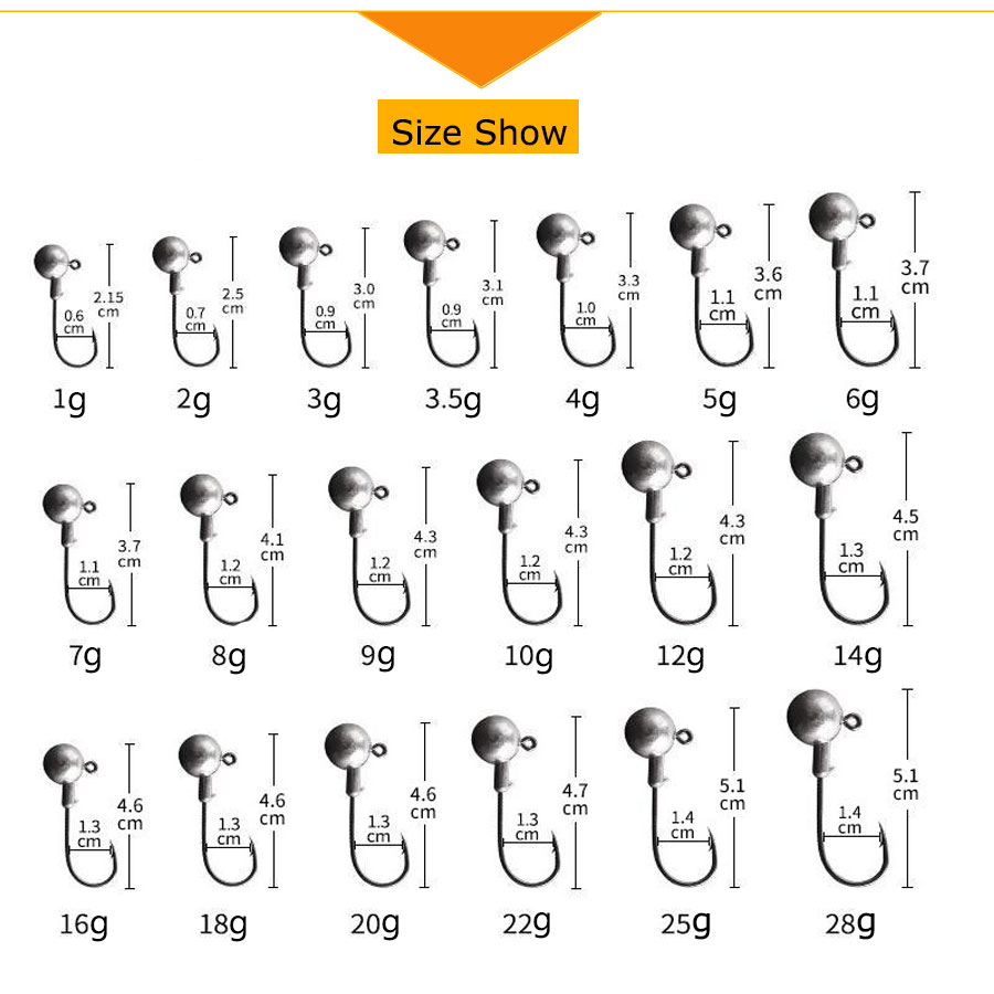 WODJYJ 1g 2g 3g 4g 5g 7g 8g 10 - огляд і ціна Fishing Hook Offset
