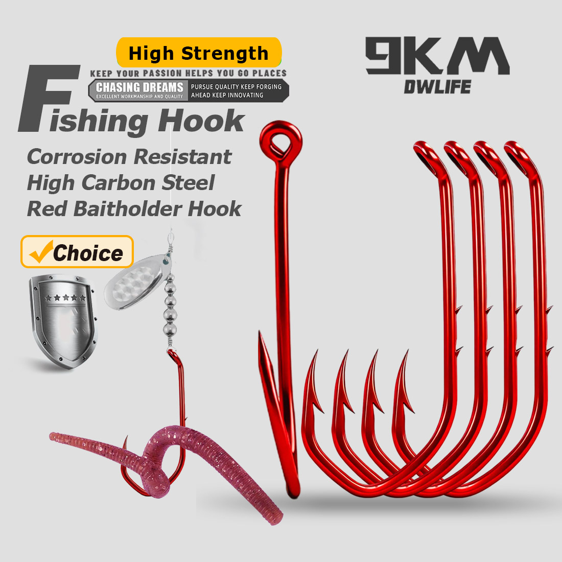 9KM Baitholder Hook 50-100pcs  - огляд і ціна Fishing Hook Circle