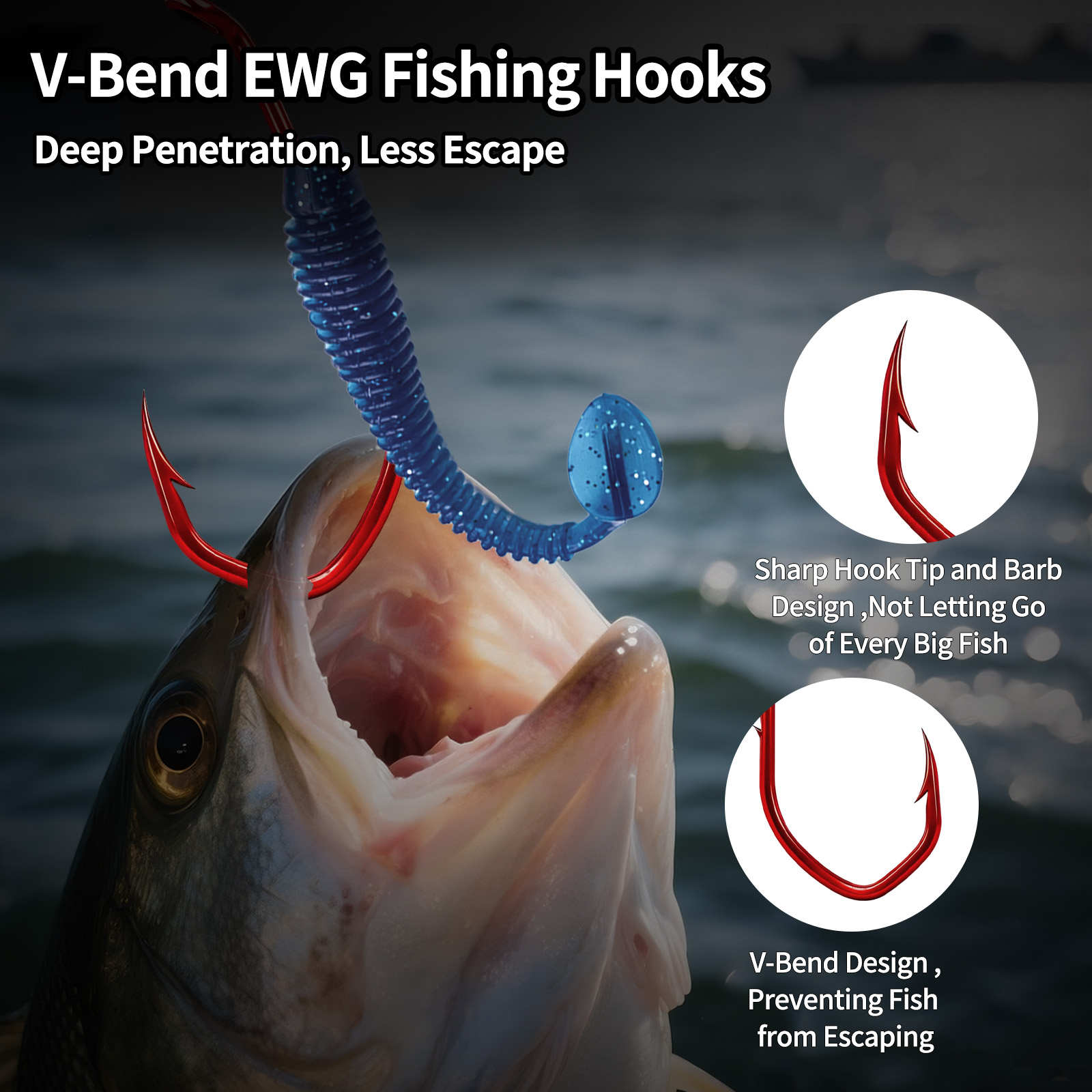 9KM Baitholder Hook 50-100pcs  - огляд і ціна Fishing Hook Circle