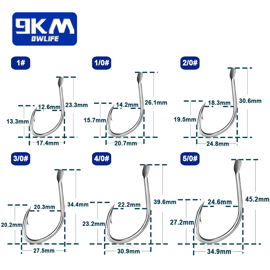 9KM Live Bait Hooks Saltwater  - огляд і ціна Fishing Hook Circle